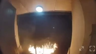 Doorbell footage shows fire erupt at mosque in suspected arson attack