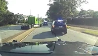 Stolen semi truck takes cops on wild chase before crashing into garden