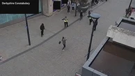 Spade-wielding man tackled to ground by hero bystander