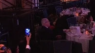 Press dinner attendee goes viral after continuing meal amid chaos
