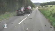 Driver in stolen car smashes into armed police van during 100mph chase