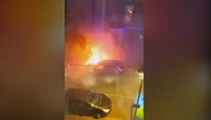 Chilling video shows car engulfed in flames outside PM’s house