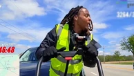Moment car plows into social media star during charity livestream