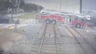 Watch: Passenger train smashes into fire engine