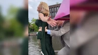 Pamela Anderson and Liam Neeson recreate iconic Titanic pose