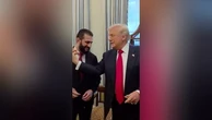 Trump sprays Syrian leader with cologne before making wife joke
