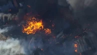 Aerial footage shows devastation after fireworks warehouse explosion