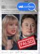 É falso que Elon Musk baniu perfil de Taylor Swift no X; conta segue ativa