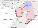 Irã divulga mapa e anuncia 'zona marítima controlada' no Estreito de Hormuz