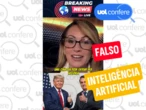 Ana Paula Henkel não falou de visita de Trump a Bolsonaro; vídeo é IA