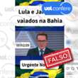 É falso que vídeo mostre Lula e Janja sendo vaiados na Bahia em 2025