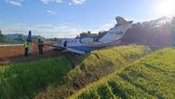 Avião de pequeno porte sai da pista durante pouso e deixa um ferido em SC