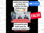 Ratinho Jr. não declarou apoio eleitoral a Lula; vídeo é de 2023