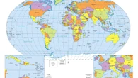 Mapa-múndi: continentes, oceanos, países