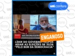 Jaques Wagner não defendeu adiar eleição de 2026 e dar ano extra a Lula