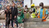 Empresa cria tijolos de plástico reciclado para construir casas e escolas