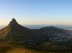 Twee vroue wat met honde stap, in Tafelberg Nasionale Park beroof