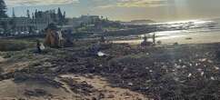 Workers discover body of man under rubble at East London beach