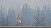 Helfte van Kanadese toeristedorp Jasper deur wegholbrand vernietig