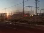 Deel van Bishop Lavis-treinstasie brand