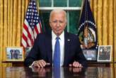 Joe Biden says he bowed out of election to unite nation, as Donald Trump attacks Kamala Harris
