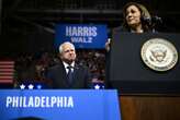 'Fight for our future': Kamala Harris and Tim Walz hold first rally