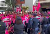 Police on standby as 'non-violent' protesters at Cape Town IEC centre call for a vote recount