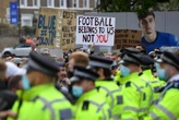 Fans take Super League protests to Stamford Bridge