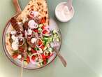 Lamb koftas with spicy yoghurt dip