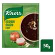 Knorr in die sop oor melk, soja in soppoeier