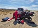 Vrou gered nadat sy met motorfiets in Tankwa-Karoo val