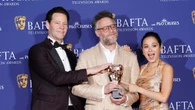 Seth Rogen pays tribute to Catherine O’Hara as he picks up Bafta for The Studio