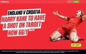 Ladbrokes England vs Croatia offer: 66/1 on Harry Kane to have a shot on target