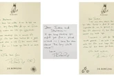Letters from JK Rowling to terminally ill fan fetch almost £10,000 at auction