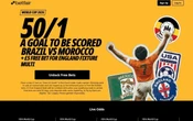 Get 50/1 on a goal in Brazil vs Morocco & £5 England free bet with Betfair World Cup offer