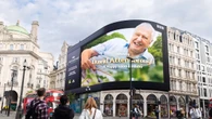 Birthday tribute to Sir David Attenborough displayed on Piccadilly Lights