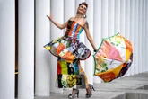 Pretty rubbish? Dress made from recycled bags-for-life highlights climate change