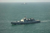 British couple say Russian warship firing warning shots near yacht was ‘scary’