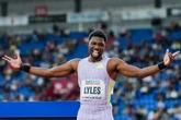 Noah Lyles sets world record in 150m at Golden Spike meet, beating Gout Gout