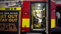 Five receive treatment as 60 firefighters tackle flat blaze