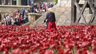 Queen praises ‘beautiful’ poppy display at Tower of London