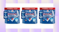 Bag 120 Finish dishwasher tablets for half price