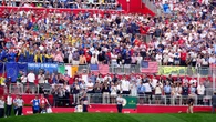 Ryder Cup under way as opening foursomes start in raucous New York atmosphere