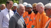 King jokes with workers during visit to London’s super sewer