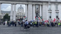 Hundreds attend pro-Palestine rally at Irish government departments