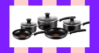 Snap up a five-piece Tefal pan set for under £50