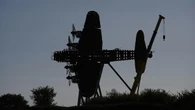 Lancaster bomber sculpture paying tribute to air crews erected in Lincolnshire
