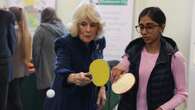 Queen shows off table tennis skills as King rues end to his skiing days