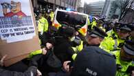 Protesters against proposed Chinese ‘mega-embassy’ in London clash with police