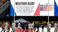 England’s clash with USA halted due to lightning fears